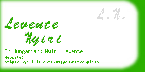 levente nyiri business card